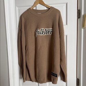 Taylor Swift Folklore Album Tan Sweater